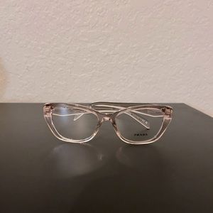 Prada 19WV Cateye Glasses Crystal Geranium size 53-17-140